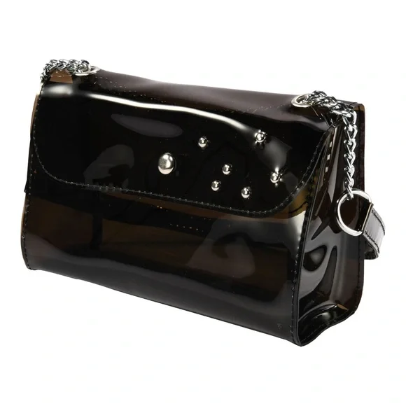 90’s -Inspired Black Vinyl Jelly Bag - Picture 2 of 9